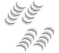 PENIKOKO 10 Pairs Natural Short False Eyelashes for Women Wispy Individual Eyelash Extensions with Hard Stem Easy to Wear and Curl Lightweight Makeup Accessories for Everyday and Party Use