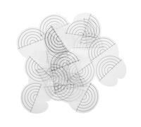 PENIKOKO 100 Pcs Round Transparent Heat Shield Spacer Pads with Scale for Hair Extensions Professional Braiding and Extension Clamp Tool for Salon and DIY Use
