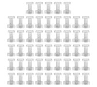 PENIKOKO 100 Sets Greenhouse Hex Nut and Square Head Bolt Set Aluminium Fasteners for Glasshouse Repair and Assembly, Greenhouse Accessories for Polytunnel and Grow Tunnel Maintenance