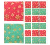 PENIKOKO 100pcs Christmas Snowflake Napkins Disposable Red Green Holiday Tissue Paper for Party Decor Festive Dinner Napkins Bulk Pack for Seasonal Winter Celebrations and Easy Cleanup