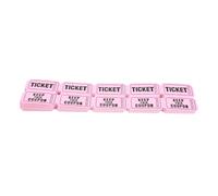 PENIKOKO 100pcs Double Raffle Tickets Pink for Weddings Carnivals Parties School Events Fun Amusement Park Draw Tokens