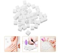 PENIKOKO 100pcs Mini Square Nail Sponges for Precise Nail Art and Makeup Application Small Soft Sponge Blocks for Manicure Tools and Blush Shading White for Women