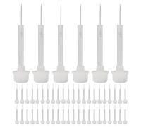 PENIKOKO 100pcs Nail Polish Brush Replacement Heads Soft Resilient Bristles Quick Swap Nail Art Brushes for Women Professional Manicure Salon and Travel Use