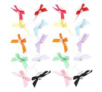 PENIKOKO 100pcs Pearl Bow Cake Toppers DIY Decorations Ballet Theme Bowknot Ribbon for Birthday Wedding Shower Anniversary Versatile Dessert Decor