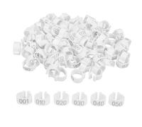 PENIKOKO 100pcs Pigeon Foot Rings Clip Leg Bands for Easy Identification of Racing Pigeons and Poultry Bright Colorful Design for Marking and Management