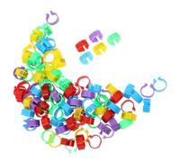 PENIKOKO 100pcs Pigeon Leg Rings Clip-On Bird Identification Foot Bands for Chickens Ducks Doves Sturdy Plastic Poultry Ankle Bands for Homing Pigeons Bird Training