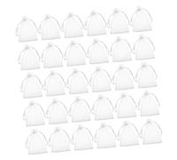 PENIKOKO 100pcs Small Drawstring Mesh Bags Lightweight Gift Pouches for Jewelry Makeup Party Favor Storage White Organza Style Wrapping Sacks