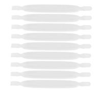 PENIKOKO 100pcs White Double Eyelid Forks Curved Ergonomic Design Eyelid Aid Rods for Precise Natural Makeup Application Plastic Beauty Tool for Women with Hooded Eyes Portable and
