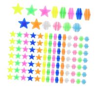 PENIKOKO 108Pcs Bicycle Wheel Beads Decorative Bike Spokes Accessories for Boys Plastic Creative Shapes Including Stars Dark and Long Beads Fits Standard Bicycle Spokes