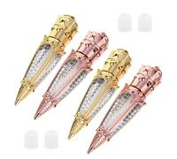PENIKOKO 10pcs 5ml Refillable Lip Gloss Tubes Set, Empty Lipstick Balm Containers with Rose Gold and Gold Caps, Portable Lip Gloss Containers for Travel and DIY Makeup