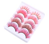 PENIKOKO 10pcs Assorted Colour False Eyelashes Synthetic Material Thick Volume Lashes Natural Look for Nightlife and Daily Use
