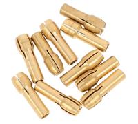 PENIKOKO 10pcs Brass Collet Chuck Set for Rotary Tools Electric Grinding Drill Solid Copper Four-jaw Design Compatible with Shank Diameter Precision Grip for Versatile Applications