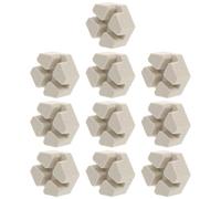 PENIKOKO 10pcs Ceramic Coral Frag Bases Broken Branch Seat Reef Propagation Rack Fish Tank Button Mount Aquarium Breeding Accessories
