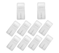 PENIKOKO 10pcs Clear Acrylic Mini Door Hasp Locks Transparent Box Latch Buckles Safety Feature Stylish Modern Design for Cabinets and Pet Accessories