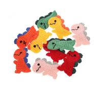 PENIKOKO 10pcs Dinosaur Hair Snap Clips for Teens Cartoon Hair Styling Accessories with Knitted Edges Lightweight and Portable Barrettes in Colors for Everyday Fun and Parties