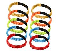 PENIKOKO 10pcs Elastic Legged Race Bands for Adults and Colorful Tie Ropes and Easy Clean Game Props for Family Relay Sports Competition Outdoor Fun