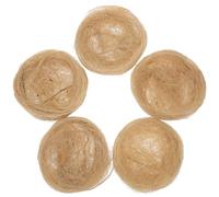 PENIKOKO 10pcs Faux Bird Nest Craft Natural Artificial Bird Resting and Breeding Nests 7cm Rustic Natural Fiber Garden Decoration Photo Prop for Outdoor and Home Use