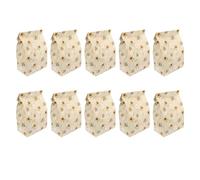 PENIKOKO 10pcs Flat-mouth Paper Bags with Bee Pattern Candy Packaging Bags for Party Favors and Wrapping for Birthday and Holiday Use Random Color