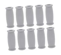PENIKOKO 10pcs Grey TPR Crutch Hand Grips Replacement Handles Non-Slip Support Accessories for Medical Underarm Crutches Mobility Aid