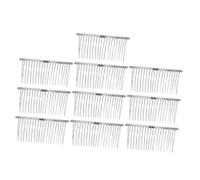 PENIKOKO 10Pcs Inserted Comb Hair Clips for Women Metal Hair Clasp Combs Headdress White Iron Wire Combs for Weddings Dances and Daily Use