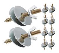 PENIKOKO 10pcs M6x60mm Bird Cage Screws Kit with Flat Washers Double-ended Metal Fix Screws for Hamster Springboard and Bird Perch Accessories Suitable for Pet Cage Breeding Box