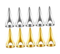 PENIKOKO 10pcs Metal Hair Sectioning Rings for Salon and Home Use Comfortable Hair Parting Tools with Retro Punk Style Gold and Silver Accessories for Braids and Styling