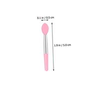 PENIKOKO 10pcs Mini Silicone Lip Brush Portable Makeup Accessory Soft Head Applicator for Lip Color and Gloss Application Travel-friendly White and Pink Brushes