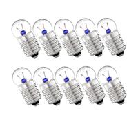 PENIKOKO 10pcs Miniature Screw Base Light Bulbs Low Power Physical Experiment Mini Bulbs for Learning Circuits and Scientific Investigations with Easy Installation and Construction