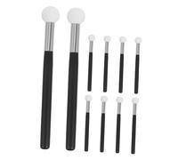 PENIKOKO 10pcs Mushroom Foundation Blending Sponge Brushes with Wood Handle Precise Concealer Applicators for Face Contours Compact Makeup Blenders for Foundation Concealer and Powder