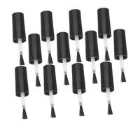PENIKOKO 10pcs Nail Polish Replacement Cap Brush Kit Black DIY Liquid Gel Nail Art Tools for Smooth Application and Versatile Manicure Designs