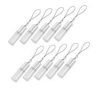 PENIKOKO 10pcs Pearl Glass Perfume Bottles Refillable Leakproof Roller Ball Containers with Gold Pendant Caps for Essential Oils Aromatherapy Travel Use