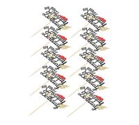 PENIKOKO 10pcs Racing Car Cake Toppers Checkered Flag Cupcake Decorations for Boys Birthday Parties Sporty Race Theme Party Supplies for Little Car Enthusiasts