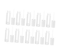 PENIKOKO 10pcs Refillable Lip Gloss Bottles Transparent Abs Tubes with White Caps Mini Portable Lip Glaze Containers for Travel and DIY Cosmetic Storage