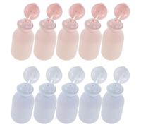 PENIKOKO 10pcs Refillable Travel Bottles for Toiletries Leakproof Squeezable Plastic Containers with Antislip Grip Pink and Blue Shower Lotion Dispensers for Organized Cosmetic Storage
