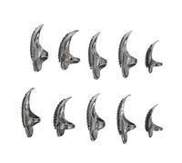 PENIKOKO 10Pcs Rhinestone Cat Claw Nail Rings Gothic Punk Fingertip Claws for Halloween Costume Cosplay Party Alloy with Embedded Crystals Includes Small Medium Large