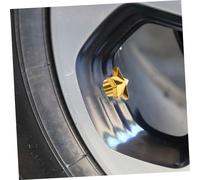 PENIKOKO 10pcs Star Shape Tire Valve Caps Stainless Steel Car Bike Motorcycle Valve Stem Covers Stylish Dustproof Accessories