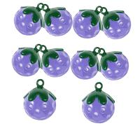 PENIKOKO 10Pcs Strawberry Shaped Pet Collar Charms Copper Bells for Cats and Dogs Cute Jingle Pendant Jewelry Accessories for Birthday Christmas and Daily Decoration