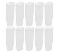 PENIKOKO 10pcs Transparent Makeup Brush Caps Dustproof Cosmetic Brush Sleeves with Secure Fit Plastic Protective Covers for Foundation and Eye Shadow Shape Preservation