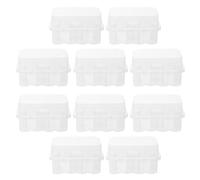 PENIKOKO 10pcs Transparent Plastic Vial Storage Box with Slots for Freeze Dried Powder Bottles Secure Mini Organizer Case for Laboratory Clinic and Pharmacy Use