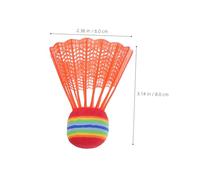 PENIKOKO 12 Pcs Colorful Badminton Shuttlecocks with Head Design for Lightweight Plastic Birdie Balls for Indoor Outdoor Training Practice Backyard Games and Sports