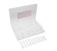 PENIKOKO 120Pcs Dual Nail Forms Set with Scale Lines, Plastic Faux Nail Extension Tips Full Cover for Beginners DIY Manicure at Home