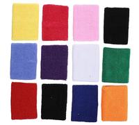 PENIKOKO 12PCS Breathable Sports Athletic Wristbands for Men and Women Sweat Absorbent Wrist Protectors with Super Elasticity Durable Multi Color for Badminton Basketball Volleyball