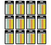 PENIKOKO 12pcs Golf Scorecards and Distance Range Charts for Golf Training, Paper Material with Large Font for Easy Reading, Suitable for Golfers and Practice Range Use