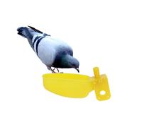 PENIKOKO 12pcs Large Yellow Automatic Bird Water Bowl for Pigeons and Quails Right Side Mounted Plastic Drinking Feeder for Cage Pets Easy-clean Water Dispenser for Parrots and Birds