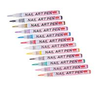 PENIKOKO 12pcs Nail Art Pens Ergonomic Design Nail Polish Pens for Dots Lines and Fine Patterns Portable Professional for DIY Manicure and Salon Use