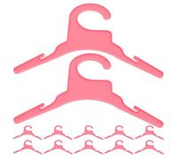 PENIKOKO 12pcs Pet Clothes Hangers for Small Dogs and Cats Plastic Puppy Clothing Rack Organizer Space-saving Pet Apparel Storage for Nursery Party Travel and Home Use