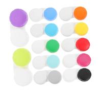 PENIKOKO 12pcs Portable Contact Lens Cases with Alphabet Letters, Plastic Small Lens Storage Box Protects Eye Lenses from Damage, Suitable for Class and Work Use, Assorted Colours