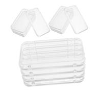 PENIKOKO 12pcs Press Nail Storage Box Transparent Plastic Organizer for French Tips Small Art Craft Containers Portable Durable Rectangle Case for Travel and Daily Use