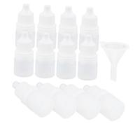 PENIKOKO 12pcs Squeezable Eye Dropper Bottles with Caps Small Portable Empty Plastic Dropper Vials for Saline Essential Oils Pigments Travel and Laboratory Use