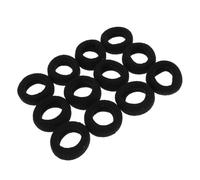 PENIKOKO 12Pcs Thick Hair Ties for Women High Elastic Stretchable Ponytail Holder Bands Strong Hair Accessories for Messy Bun Curly Black Color